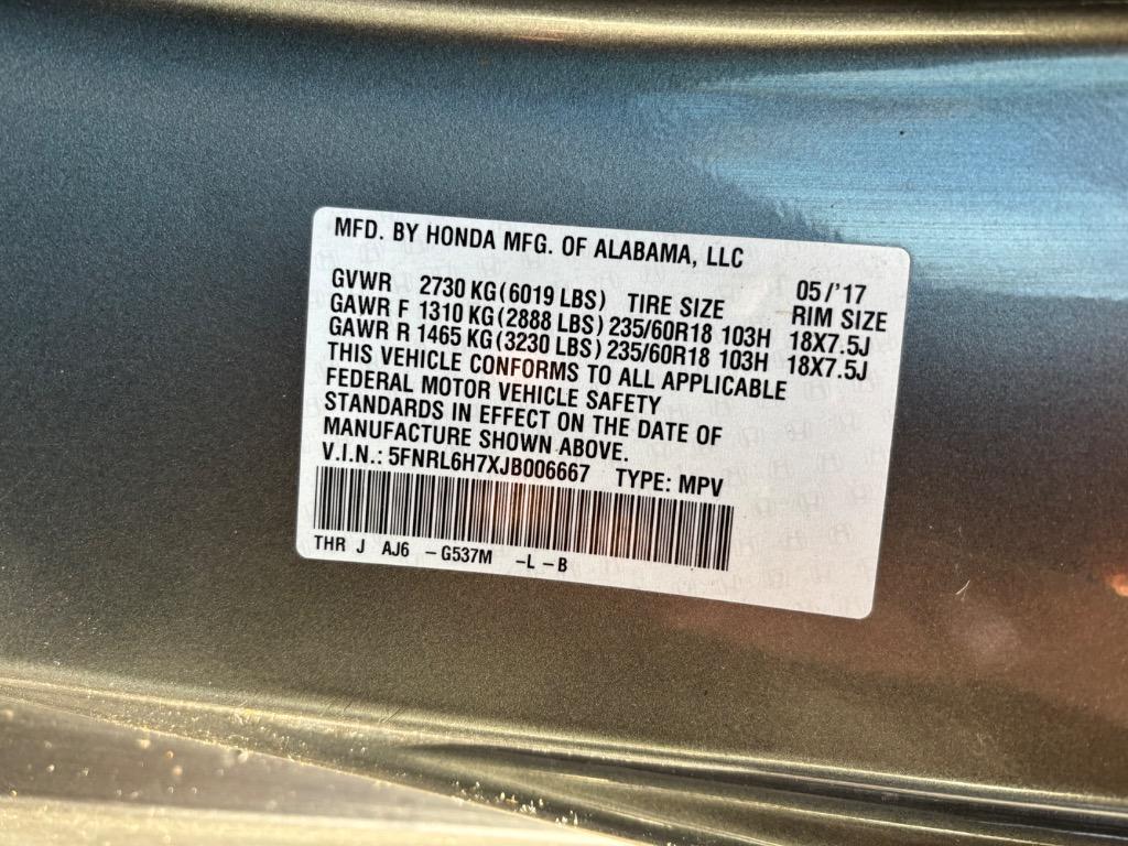 2018 Honda Odyssey - $16,900