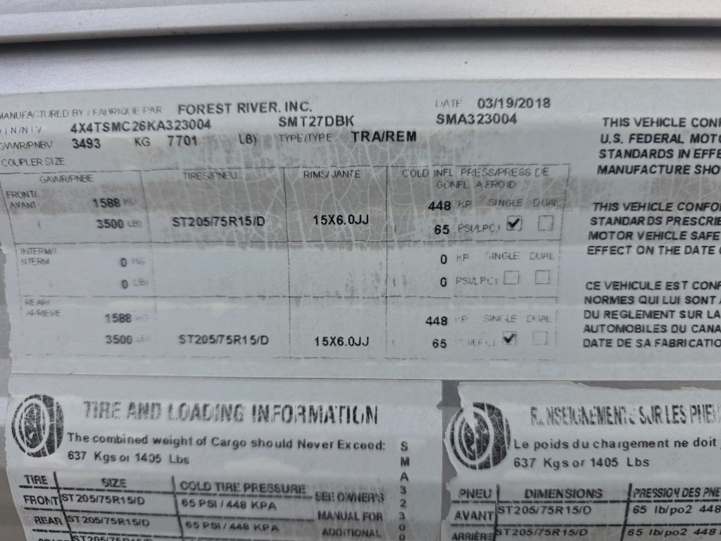 2019 Forest River Salem Towables - $18,900