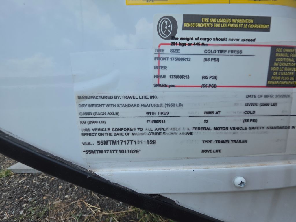 2026 TRAVEL LITE 2141BHC - $21,839