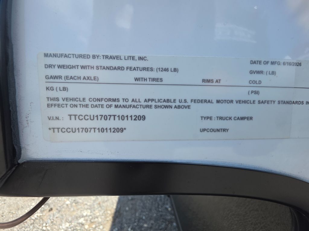 2026 TRAVEL LITE  UPCOUNTRY 26550U - $29,259