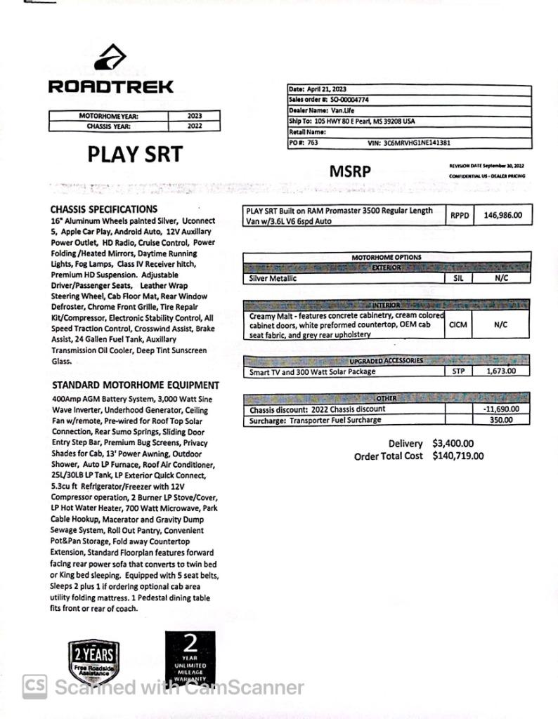 2023 Ram ProMaster 3500 - $112,950