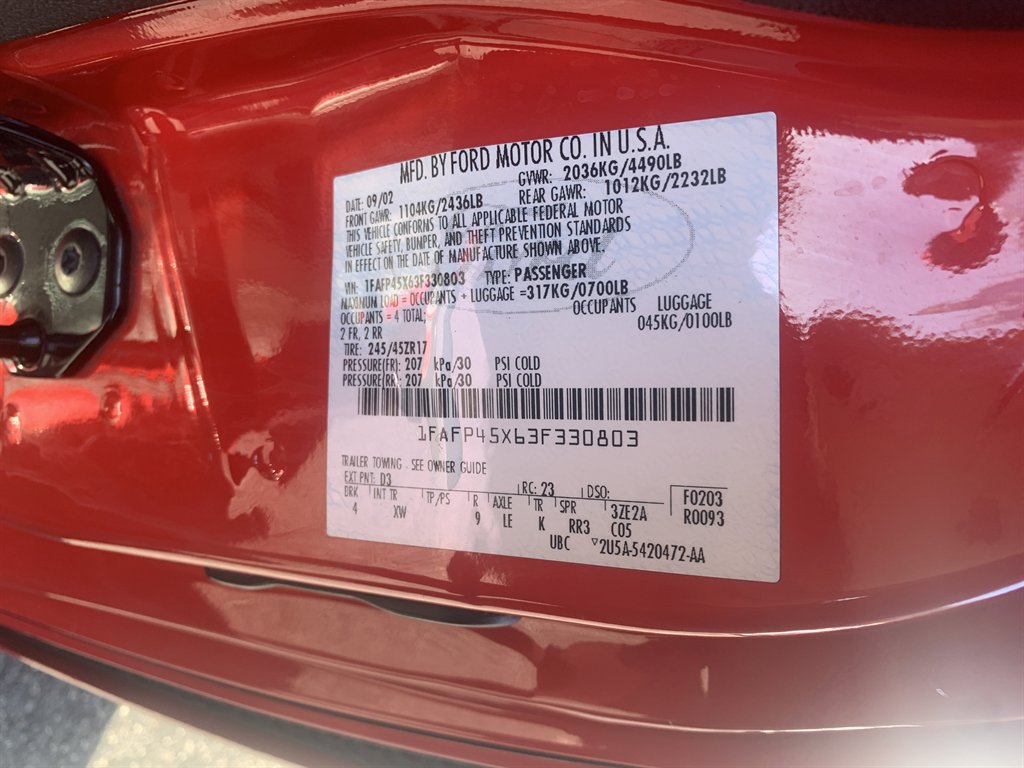 2003 Ford Mustang - $11,395