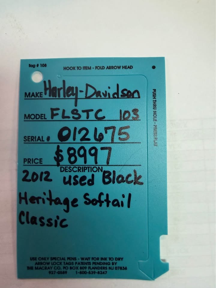 2012 Harley-davidson Heritage Softail Classic 103 - $8,997