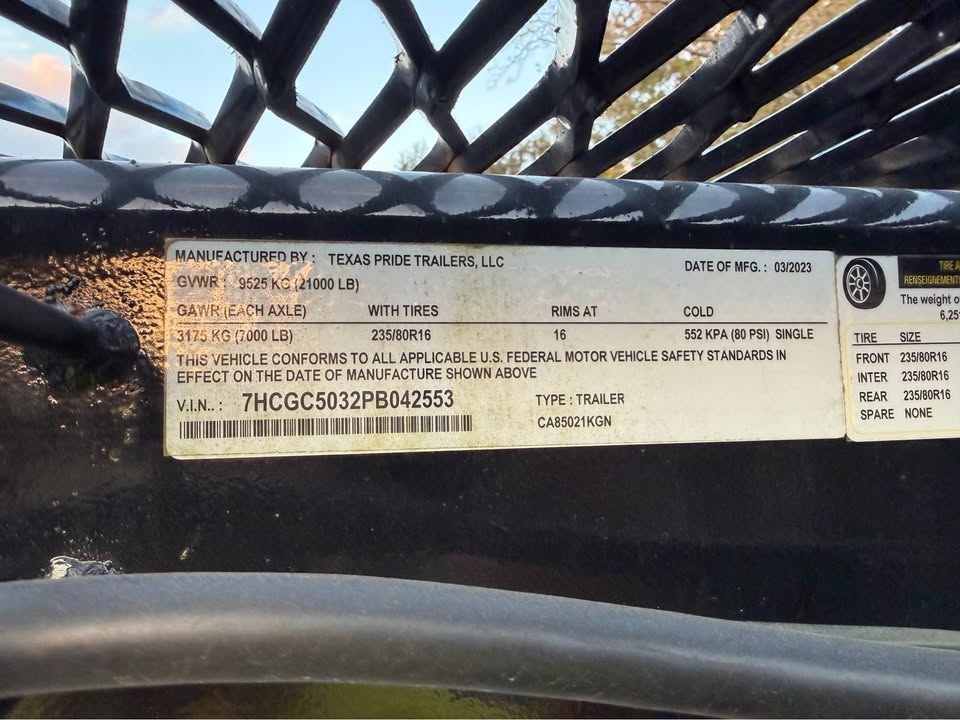 2023 Texas Pride Trailers Texas Pride Trailers - $10,497