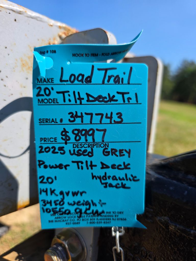 2025 LOAD TRAIL 20 TILT DECK TRL - $8,997