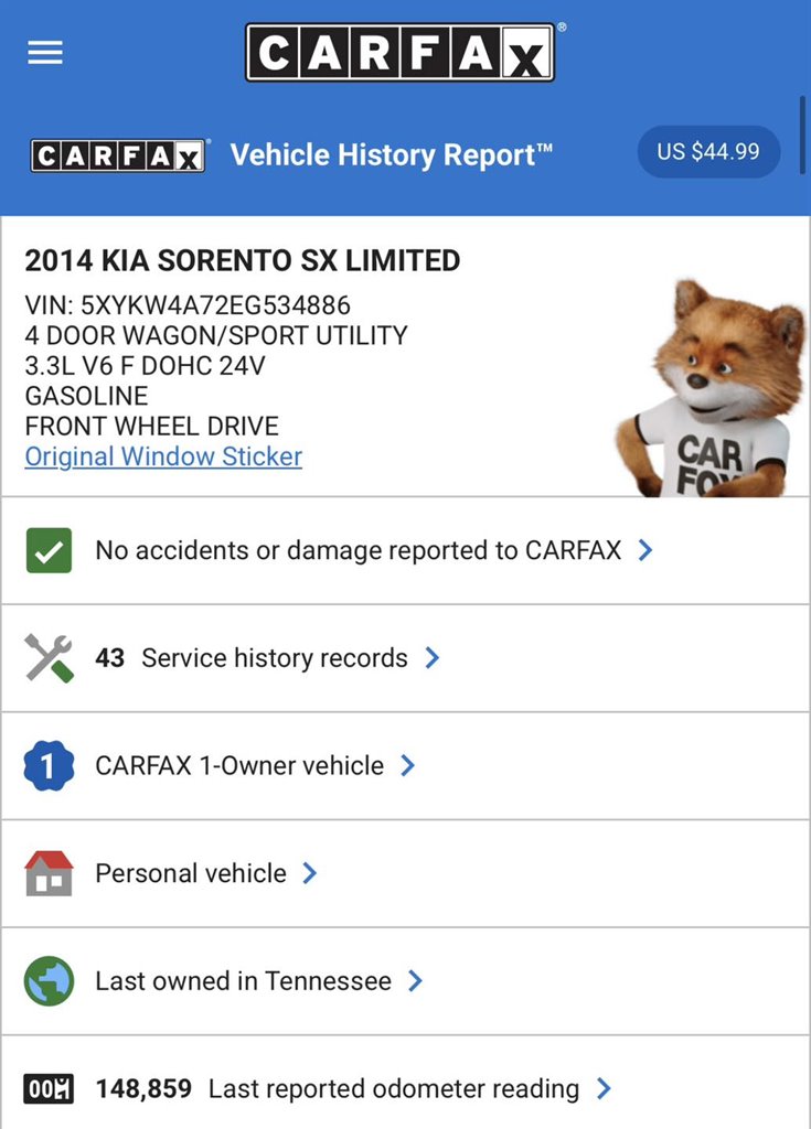 2014 Kia Sorento SX photo