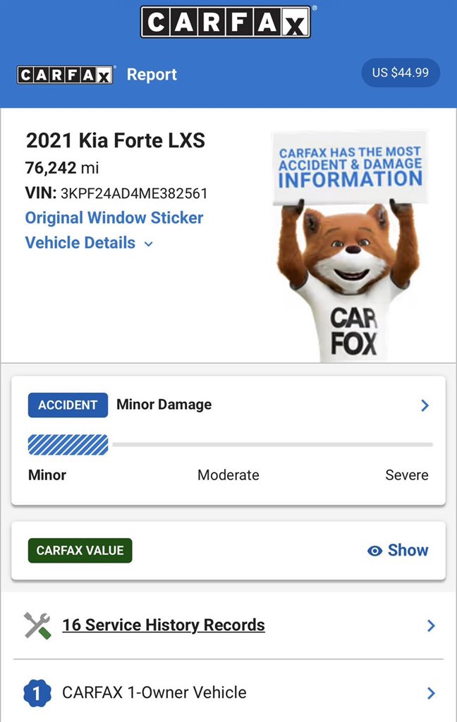 2021 Kia Forte - $11,995