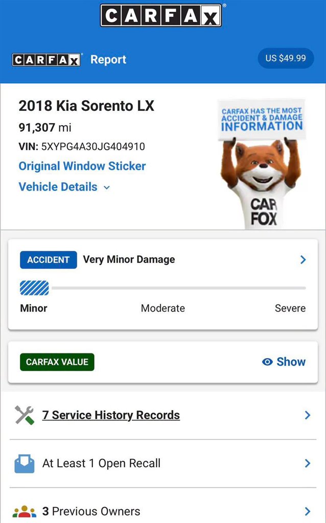 2018 Kia Sorento
