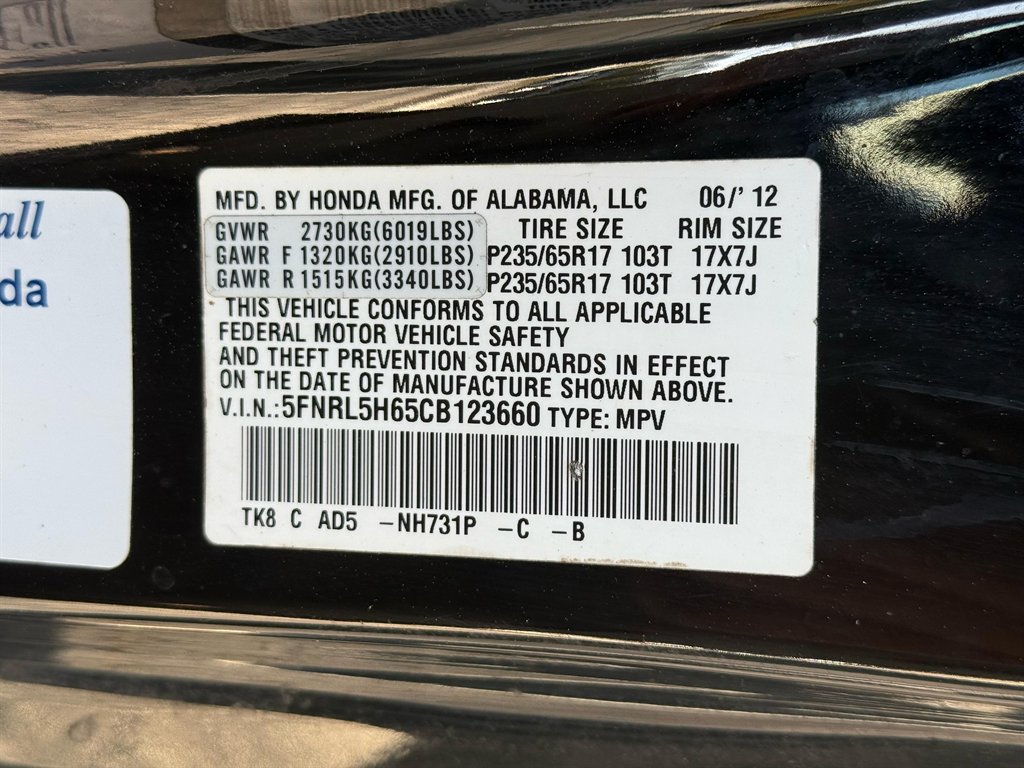 2012 Honda Odyssey EX-L photo