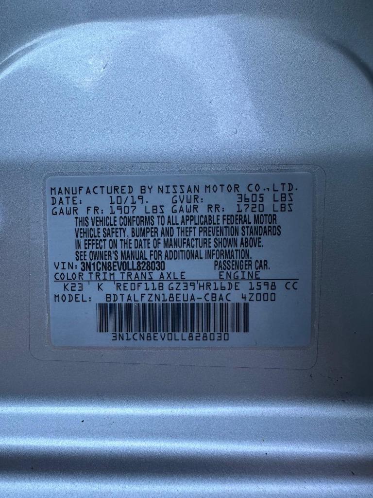 2020 Nissan Versa - $11,995