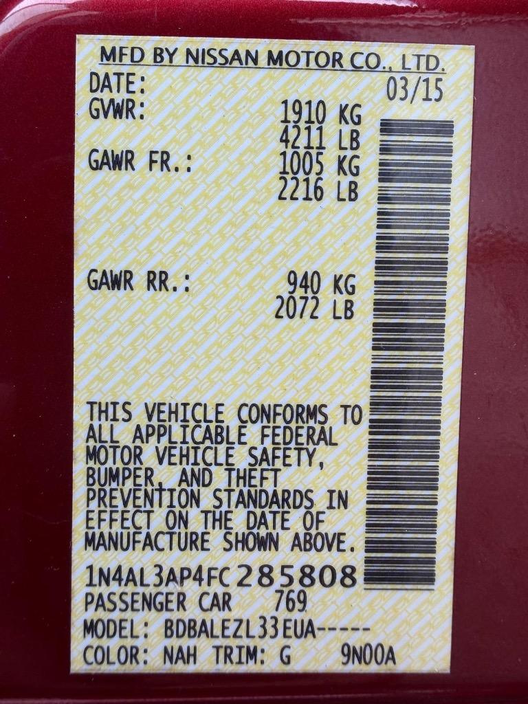 2015 Nissan Altima - $8,995
