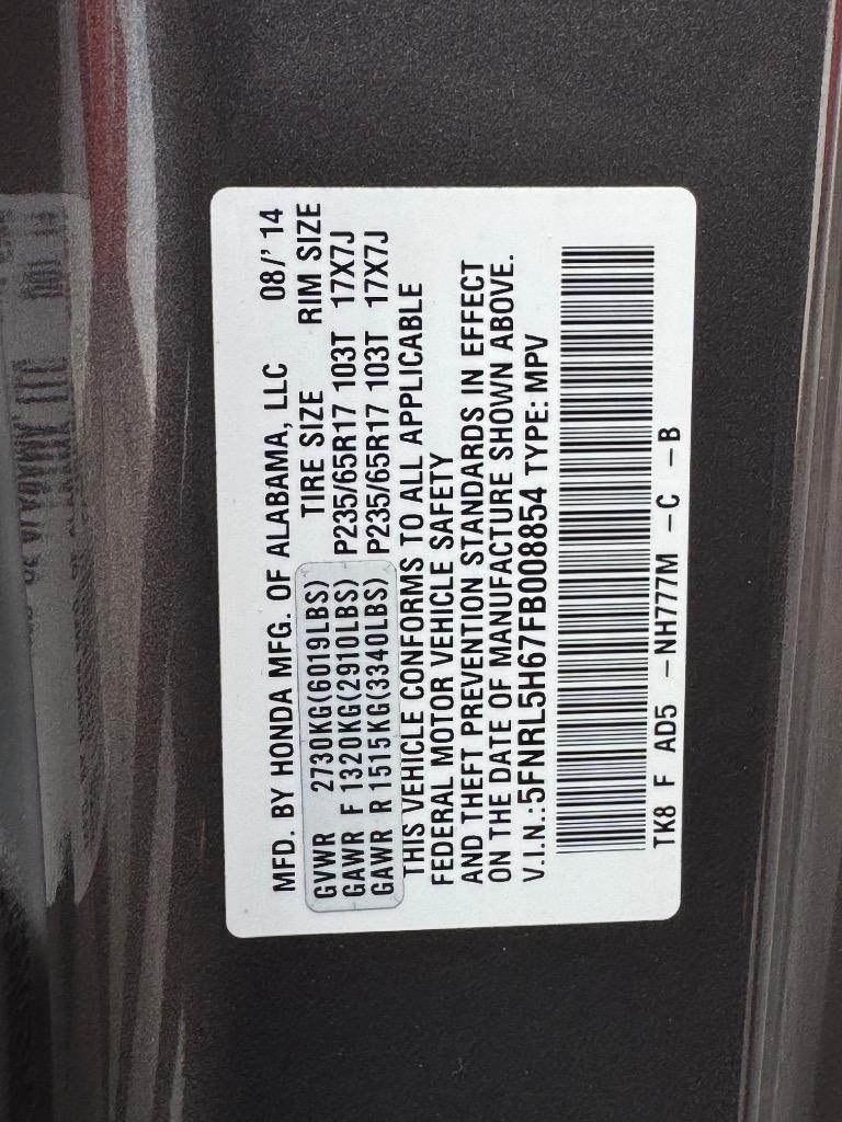 2015 Honda Odyssey - $11,995
