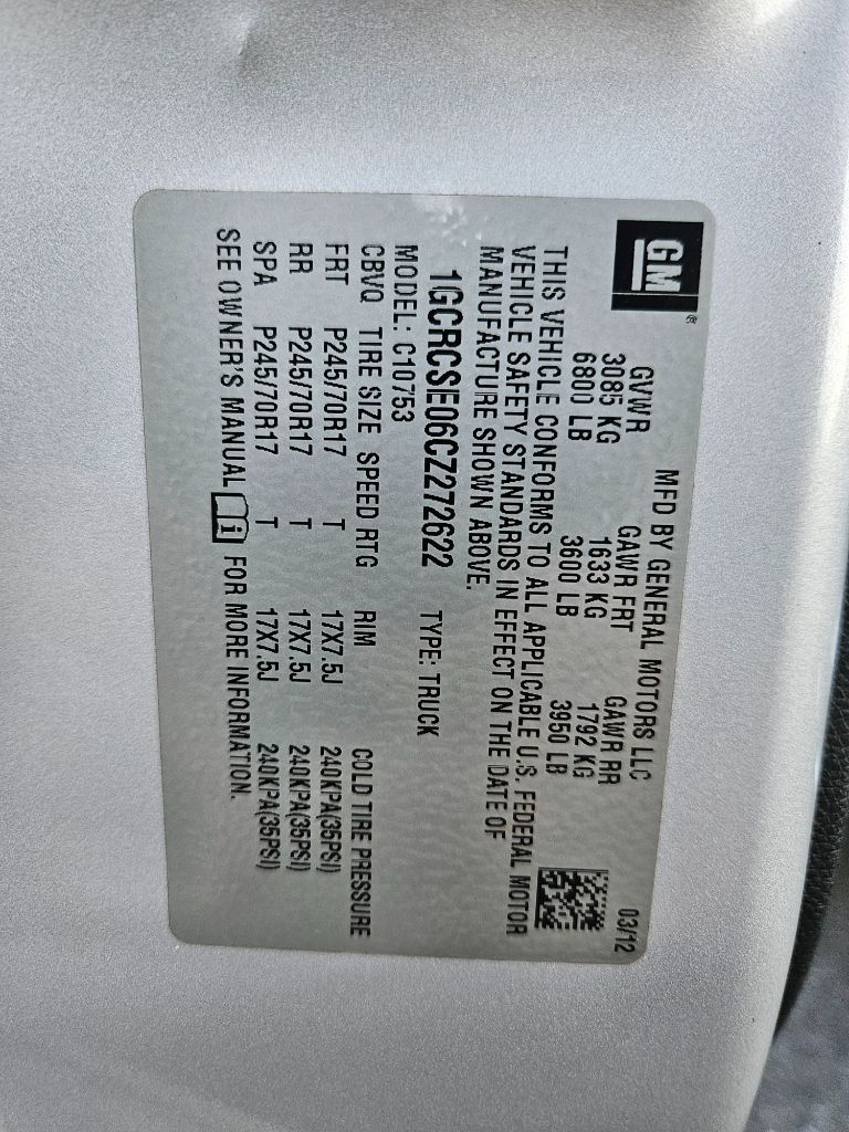 2012 Chevrolet Silverado 1500 - $8,700