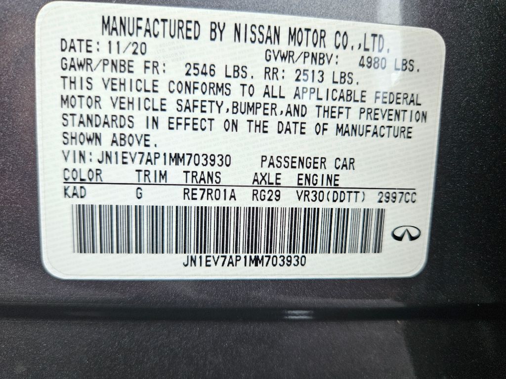 2021 INFINITI Q50 - $15,990