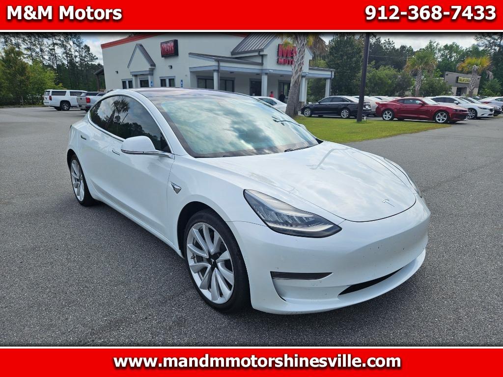 White 2018 Tesla Model 3 Long Range RWD Sedan Rear-Wheel Drive