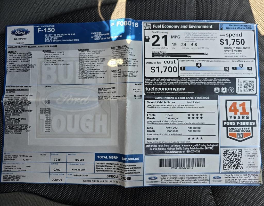 2018 Ford F150 XL photo