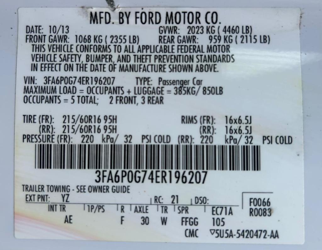 2014 Ford Fusion S photo