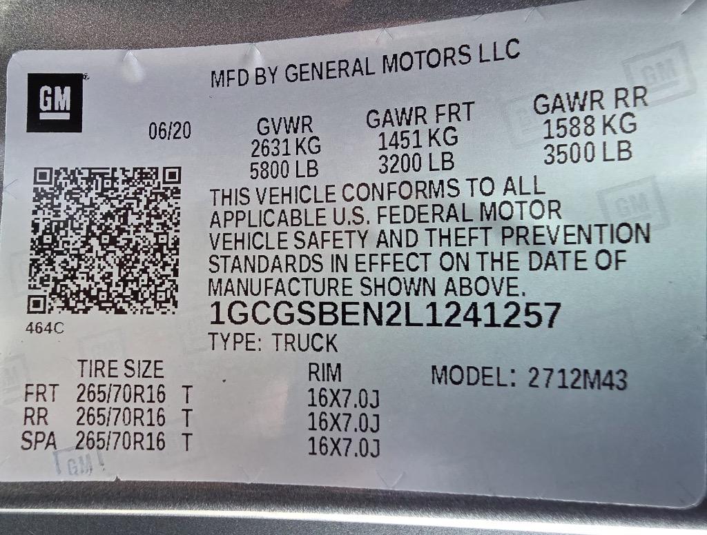 2020 Chevrolet Colorado - $15,995