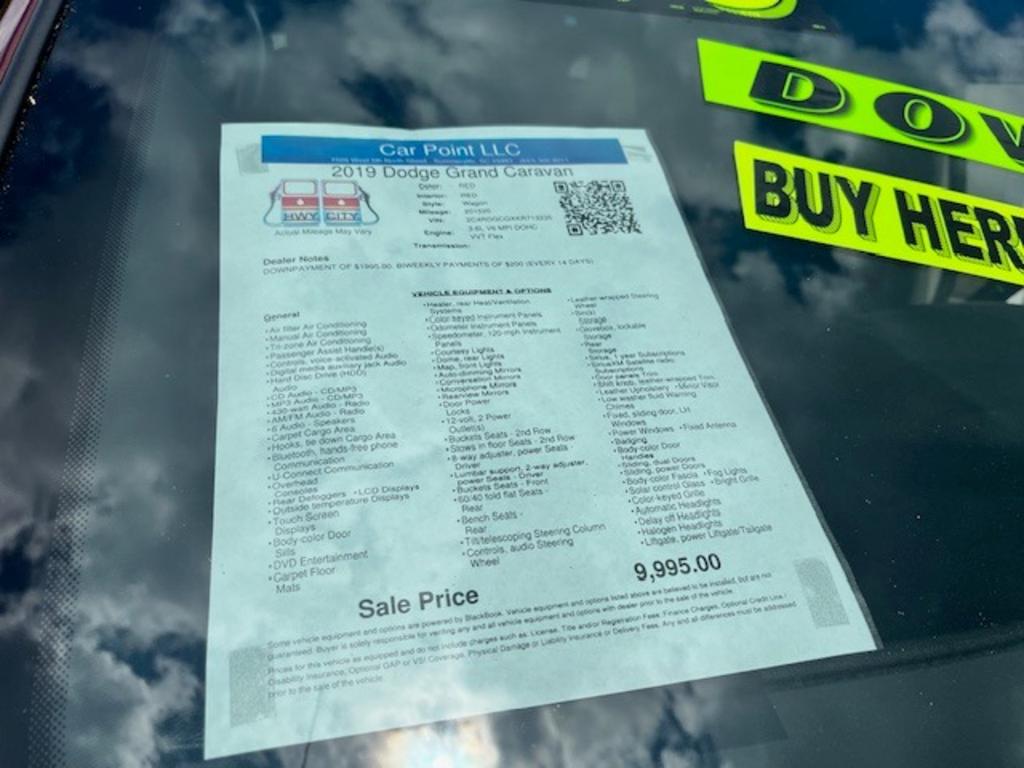 2019 Dodge Grand Caravan - $9,995
