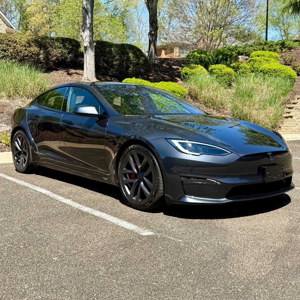 Gray 2024 Tesla Model S Plaid AWD Sedan All-Wheel Drive Automatic