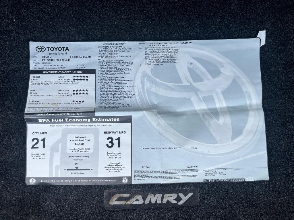 2009 Toyota Camry - $11,587