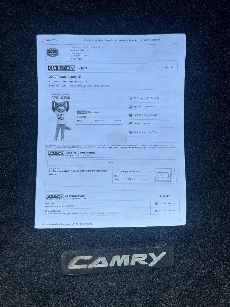2009 Toyota Camry - $11,587
