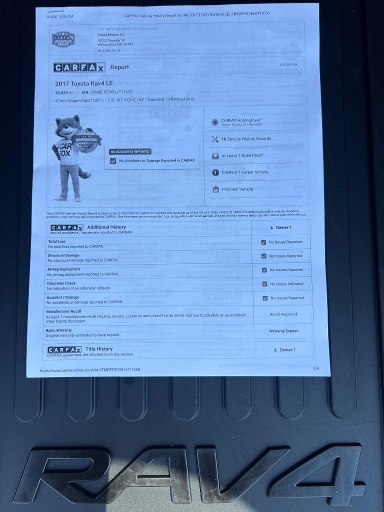 2017 Toyota RAV4 - $22,743