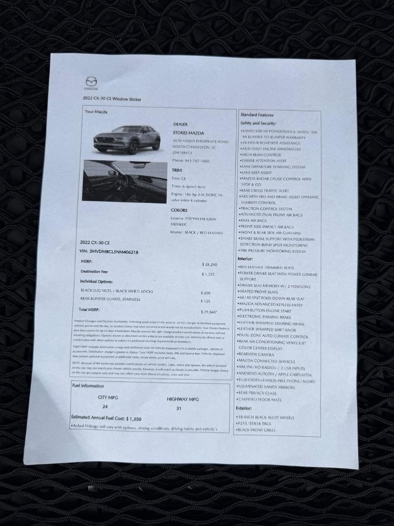 2022 MAZDA CX-3 - $24,414