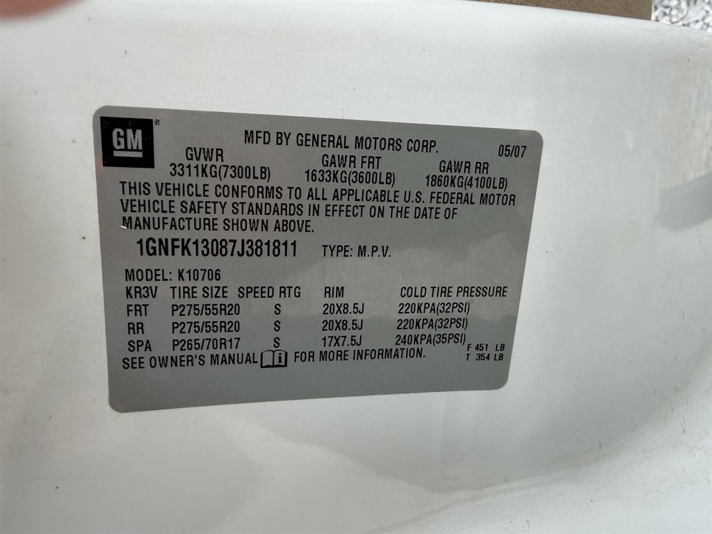 2007 Chevrolet Tahoe - $8,900