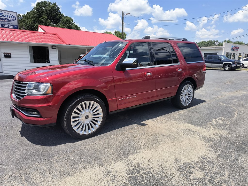 Red 2016 Lincoln Navigator SUV / Crossover Four-Wheel Drive Automatic