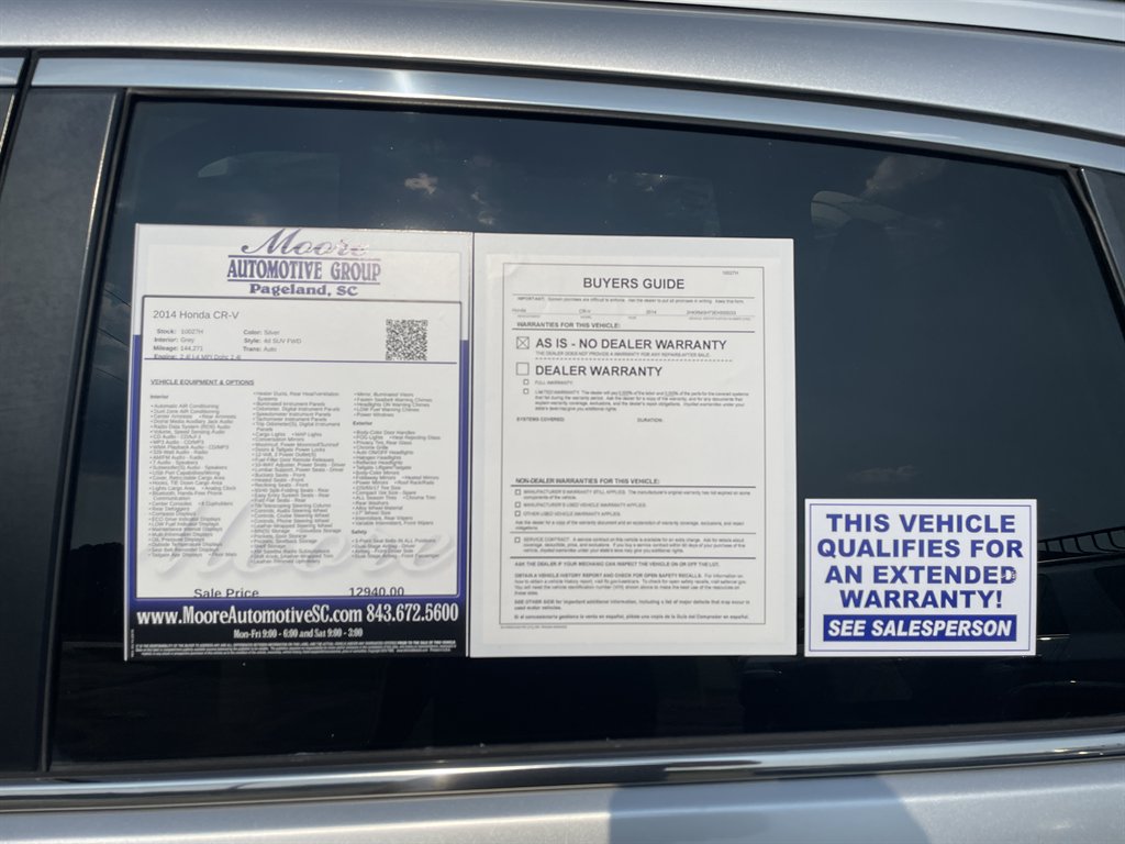 2014 Honda CR-V - $12,940