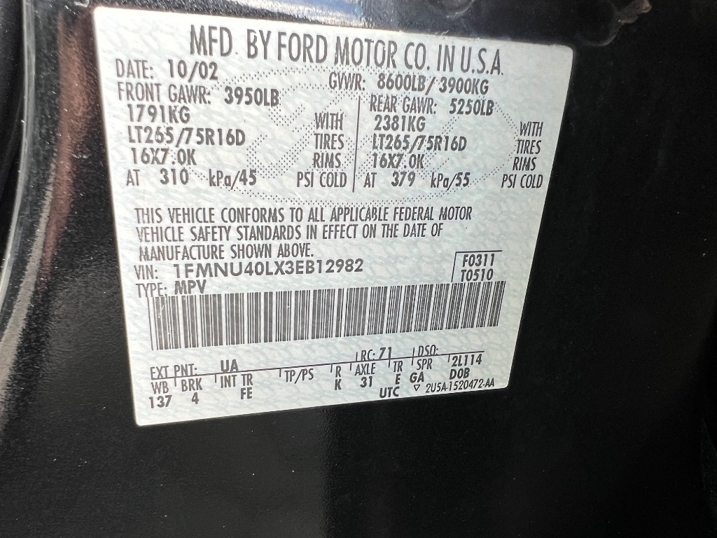 2003 Ford Excursion XLT Value photo