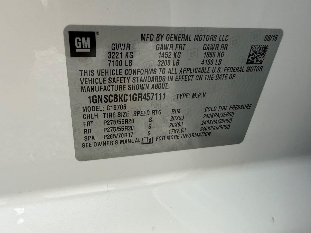 2016 Chevrolet Tahoe - $15,998