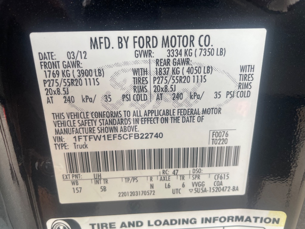 2012 Ford F-150 - $17,995