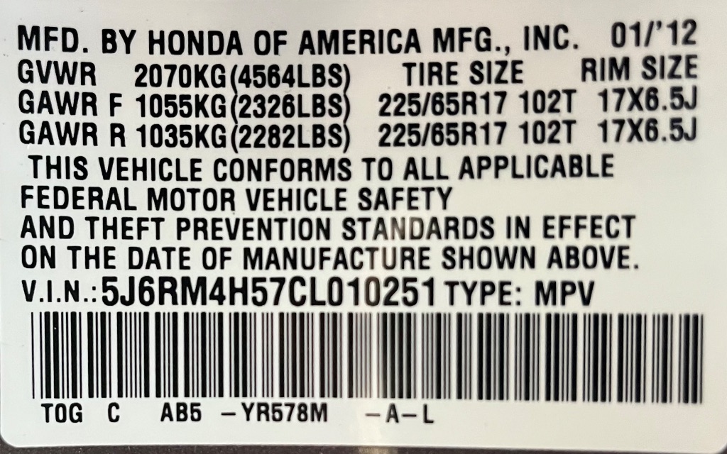 2012 Honda CR-V - $7,995