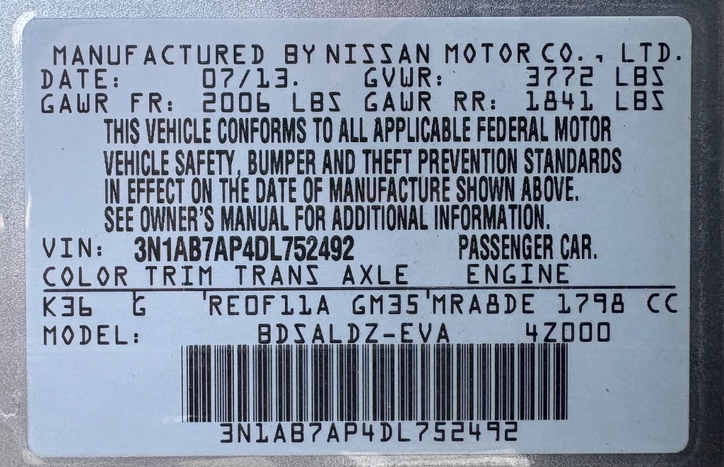2013 Nissan Sentra - $5,755