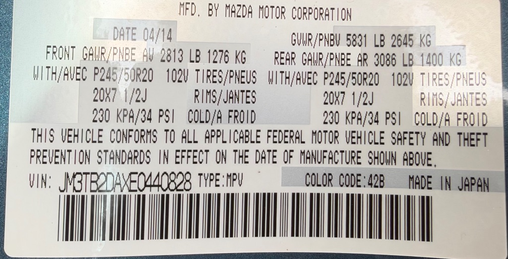 2014 MAZDA CX-9 - $11,495