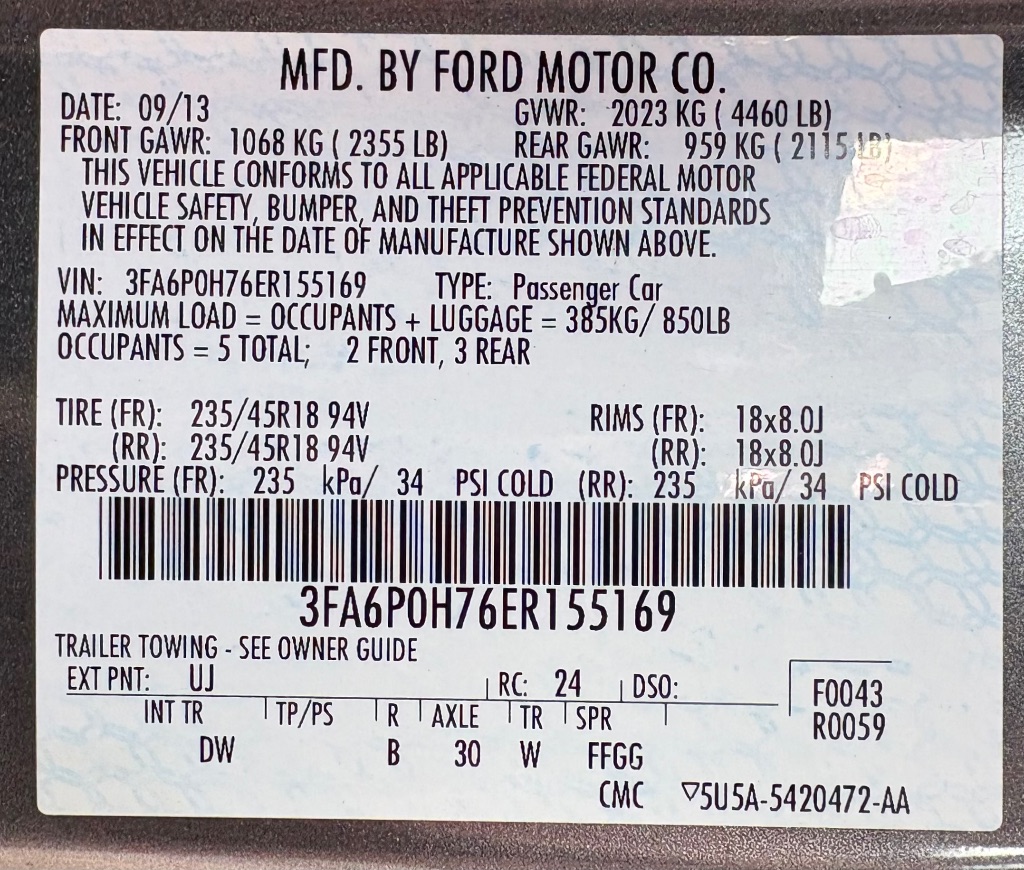 2014 Ford Fusion - $7,495
