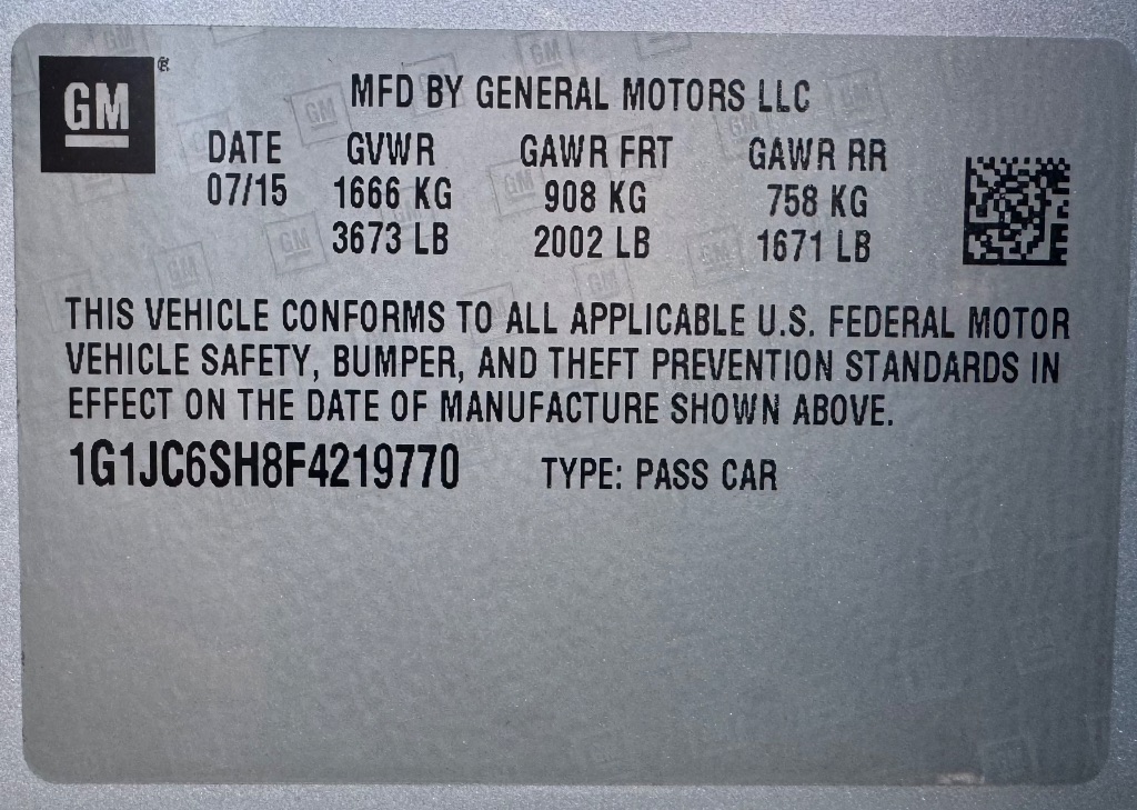 2015 Chevrolet Sonic - $8,995