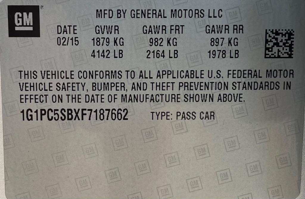 2015 Chevrolet Cruze - $6,995
