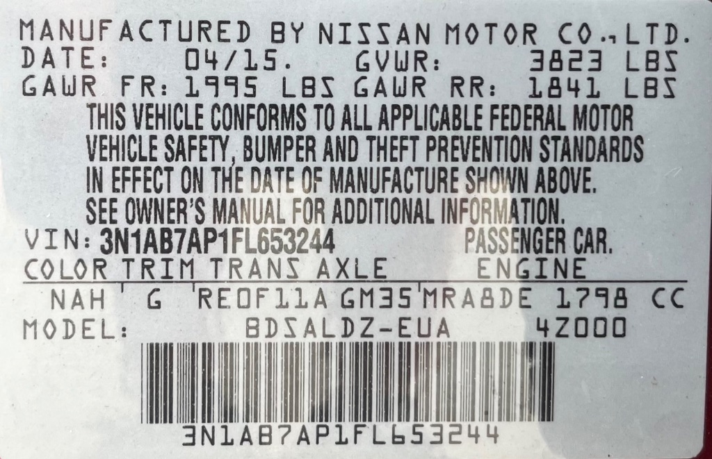 2015 Nissan Sentra - $5,685