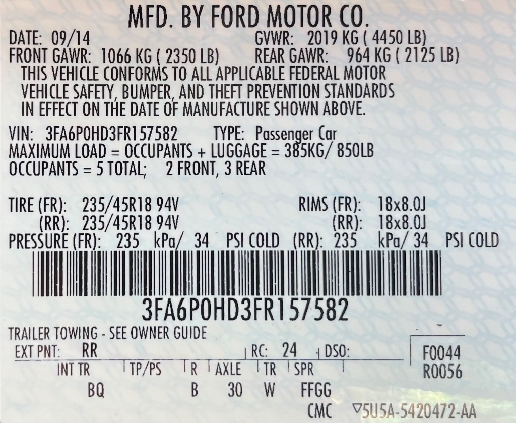 2015 Ford Fusion - $7,995