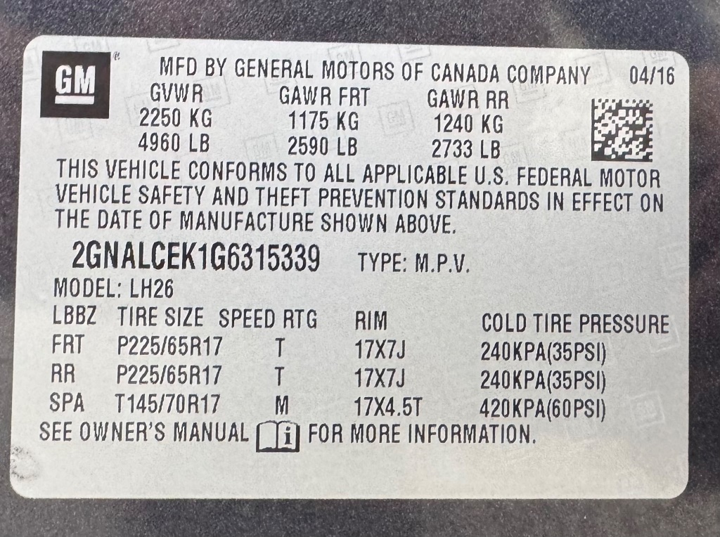 2016 Chevrolet Equinox - $8,995