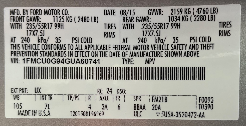 2016 Ford Escape SE photo