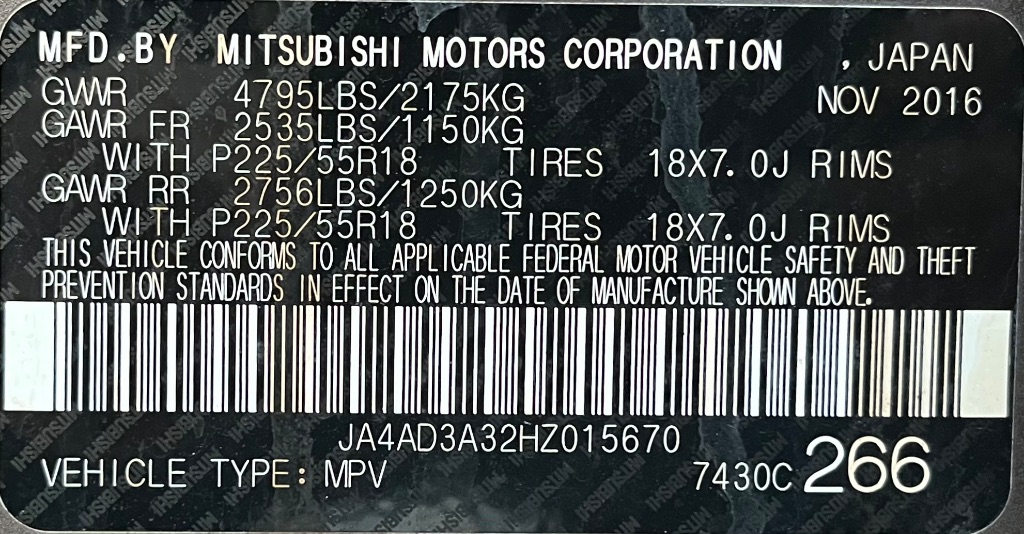 2017 Mitsubishi Outlander - $9,795