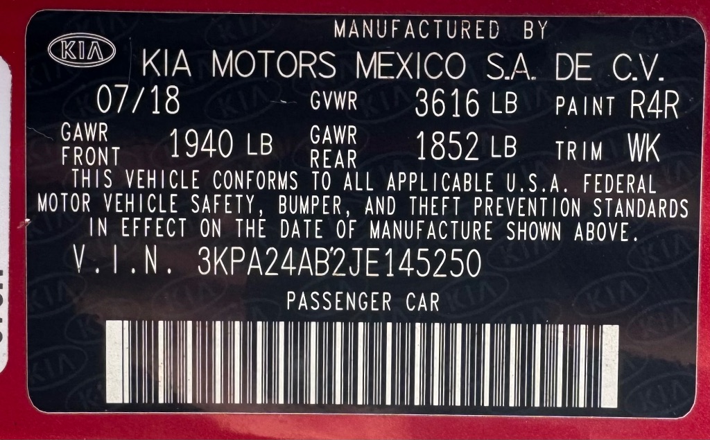 2018 Kia Rio - $8,395