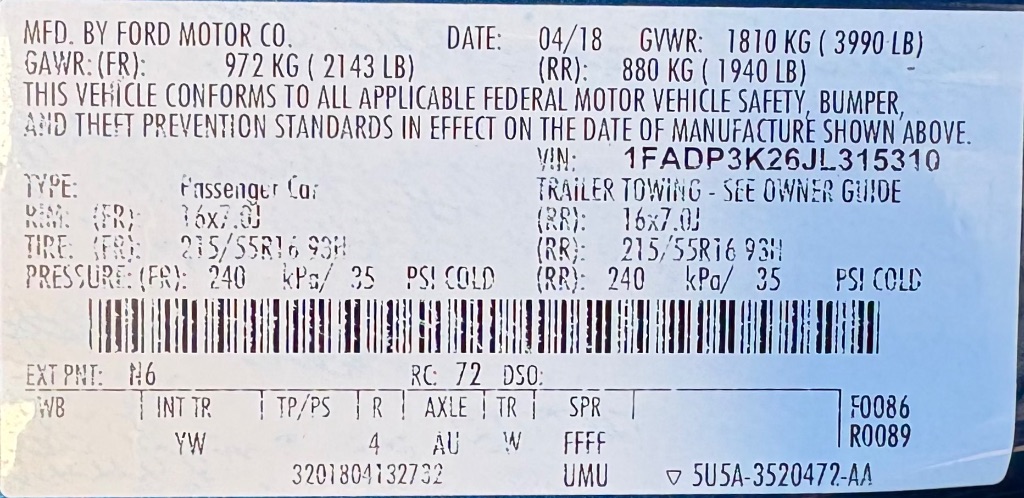 2018 Ford Focus - $6,735