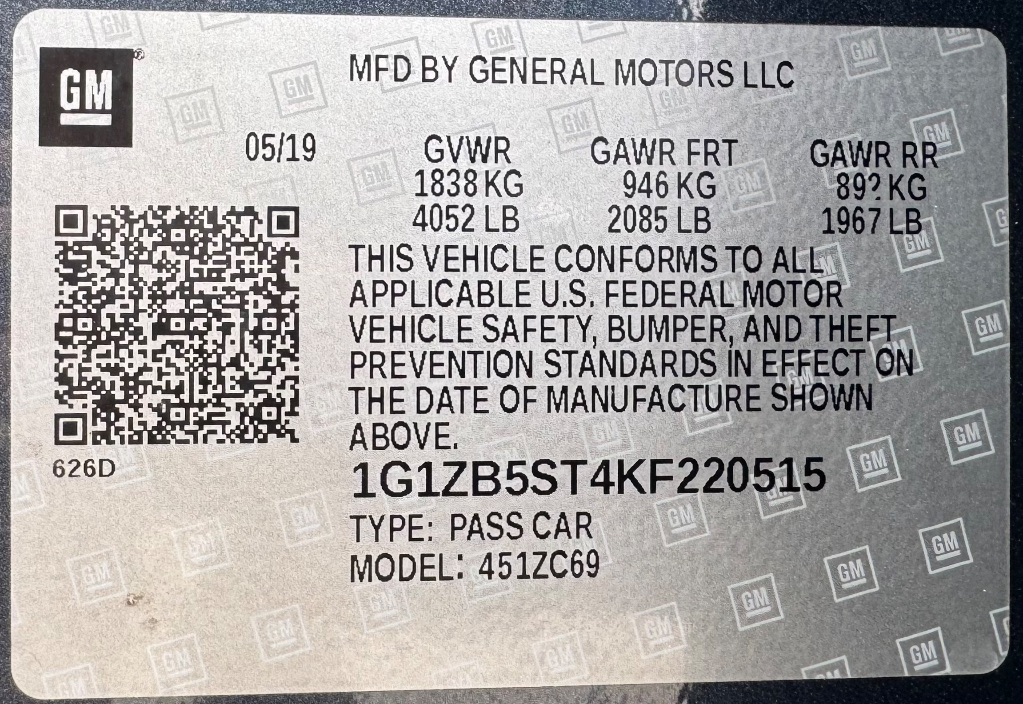 2019 Chevrolet Malibu - $9,995
