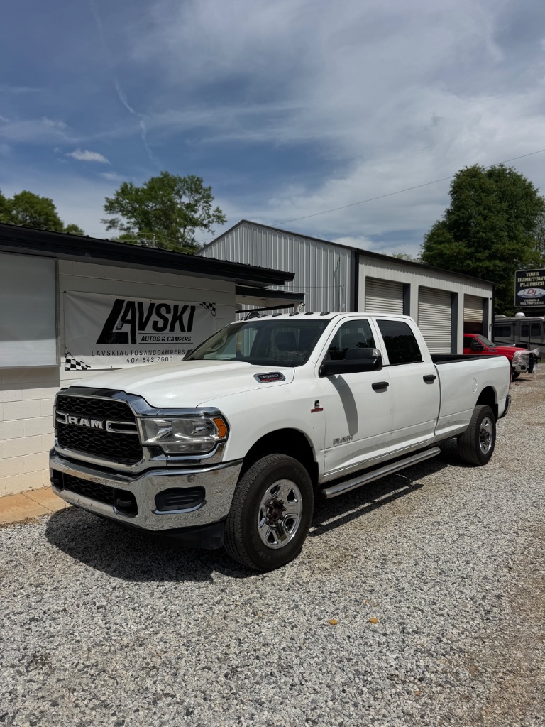 White 2020 RAM 3500 Tradesman Crew Cab LB 4WD Pickup Truck Four-Wheel Drive Automatic