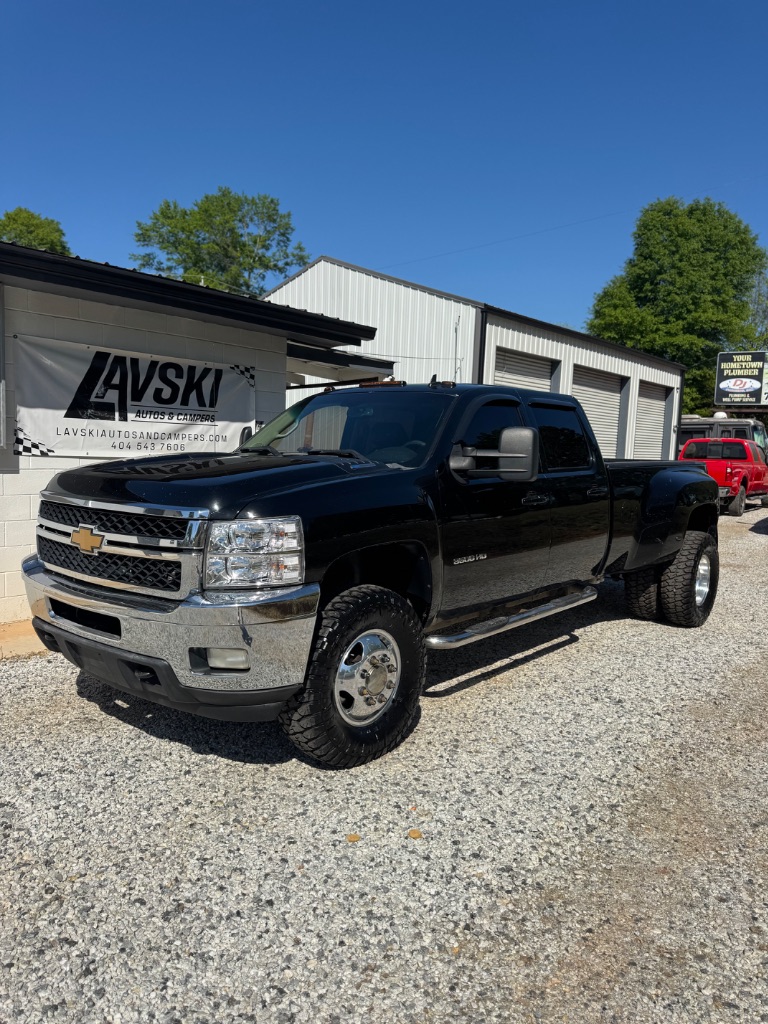 Black 2014 Chevrolet Silverado 3500HD LTZ Crew Cab 4WD Pickup Truck Four-Wheel Drive Automatic